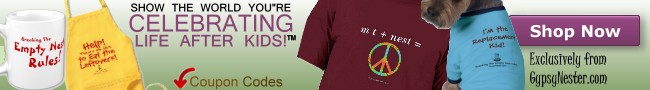 Exclusive GypsyNester Merchandise for Celebrating Life After Kids and Breaking the Empty Nest Rules!