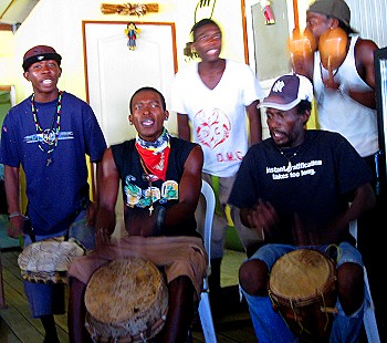 A traditional Garifuna band