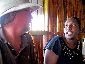 Our new friend in Belize City, Melissa