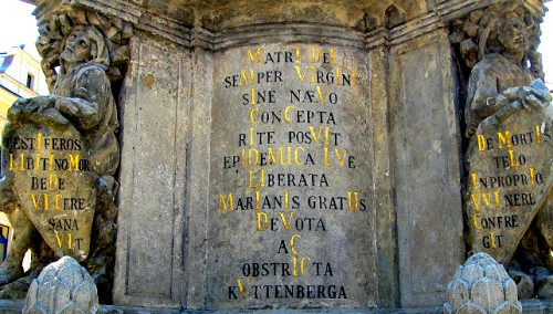 Coded message on the Plague Monument