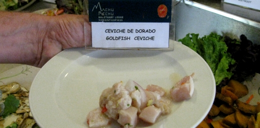 Goldfish Cerviche in Peru