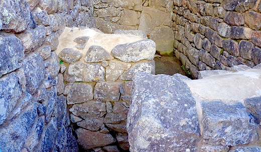 An extra wall was to keep the llamas out of the food supply at Machu Picchu