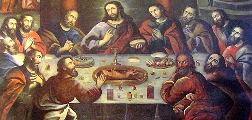Last Supper with cuy or guinea pig in Cusco, Peru