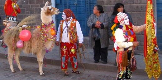 The procession of feast of Corpus Christi in Cusco, Peru
