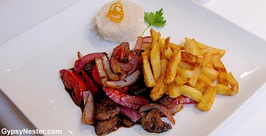 Lomo Saltado at Señorio de Sulco Restaurant in Lima, Peru