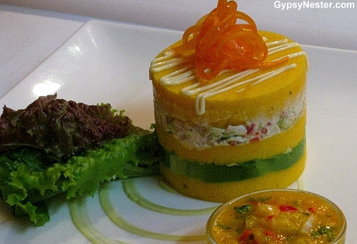 Causa Limeña at Señorio de Sulco Restaurant, Lima Peru