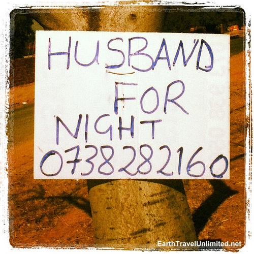 Husband For Night by Clare of Earth Travel Unlimited