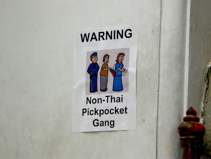 Racist Thai Sign by Zara of Backpack ME