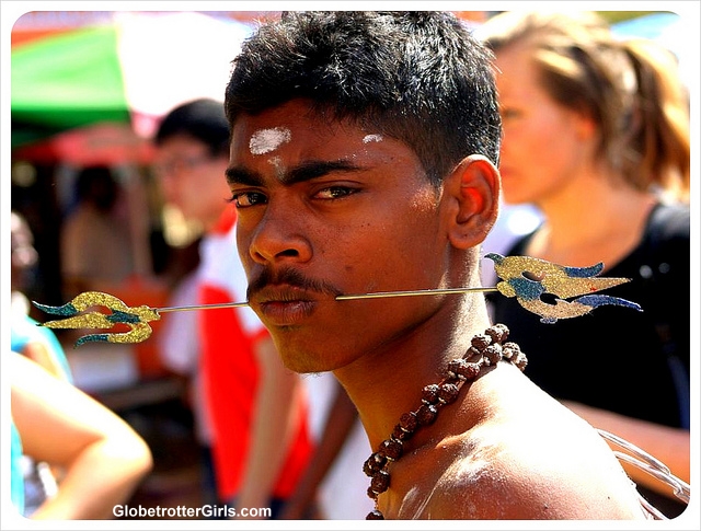 Penang Man with Spear through his Mouth by Dani of the GlobetrotterGirls