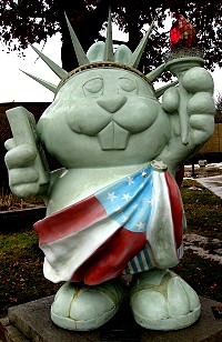 Punxutawney Phil as Lady Liberty