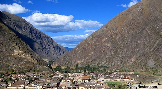 View from the top of Ollantaytambo ruins
