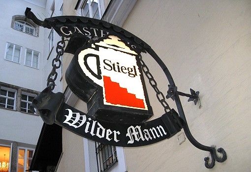 Wilder Mann Guild Sign featuring Stiegl