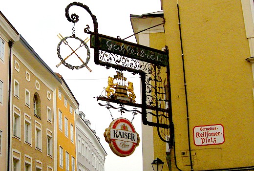 Gablerbrau Guild Sign featuring Kaiser Beer