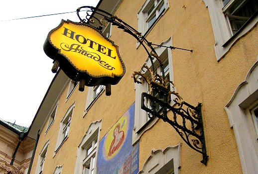 Hotel Amadeus guild sign