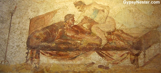 A painting in the brothel of Pompeii