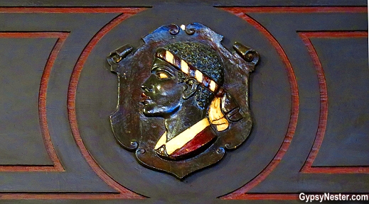 The insignia for the Brotherhood of the Blackheads in Tallinn, Estonia
